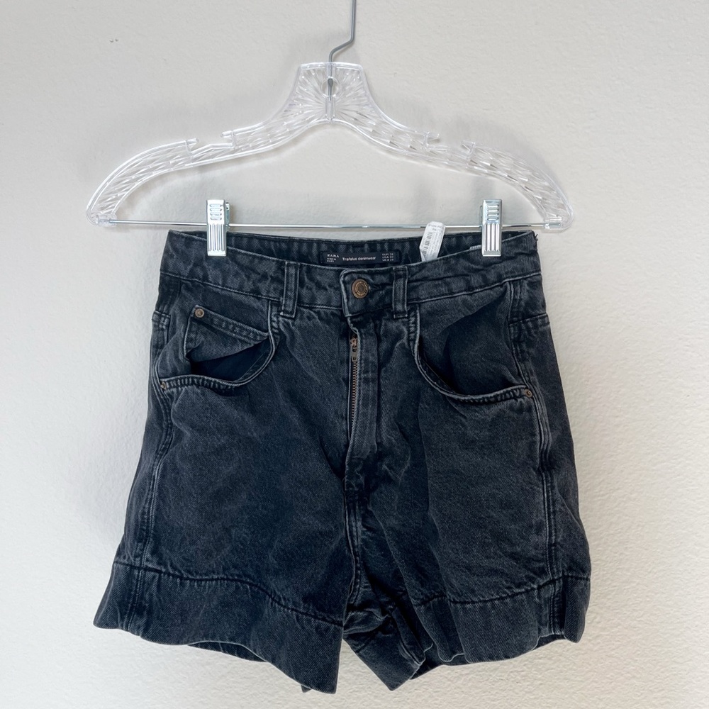 Zara Black Denim Shorts